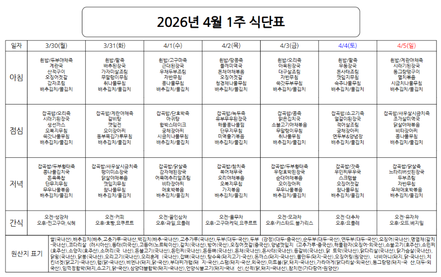 식단